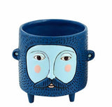 Baby Blue Hairy Jack Plant Pot by Artist Michelle Allen