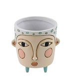 Baby Blue Polly Plant Pot by Artist Michelle Allen