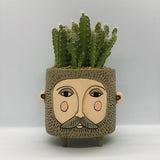 Cute Baby Hairy Jack Planter with Cacti