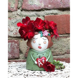 Baby Teacher Planter with Red Hair by Allen Designs