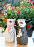Pink and Brown Bird Watering Cans with Flowers