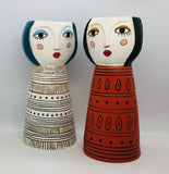 Lady Blue and Lady Orange Planters by Allen Designs