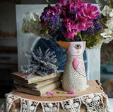Pink Bird Vase