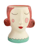 Red Rose Plant Pot by Artist Michelle Allen