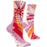 I'm a Girl, What's Your Superpower Socks by Blue Q