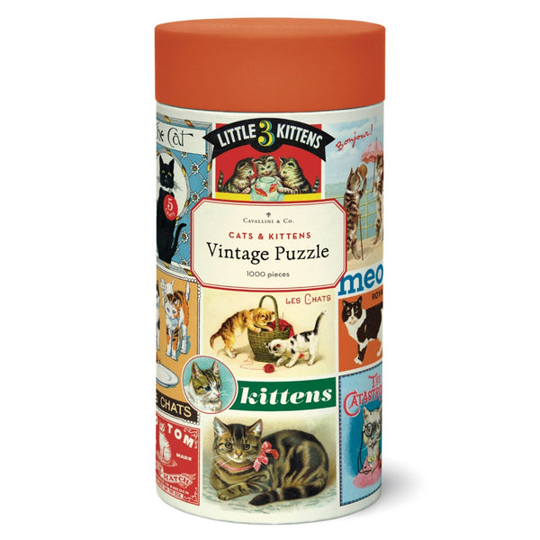 Cats Vintage 1,000 Piece Puzzle by Cavallini and Co