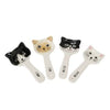 These adorable set of spoons are ceramic,
feature intricately painted cat details and come in a set of 4 different sizes.