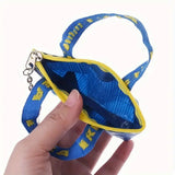 The blue bag from Ikea has been re-envisioned as a miniature keyring bag charm