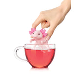 This adorable tea infuser is made of heat-resistant BPA-free silicone and is both microwave and dishwasher safe