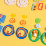 This kit includes enough materials for you to design and make 6-7 dangling earrings and 1-2 pairs of coloured studs.