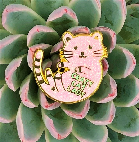 Crazy Cat Lady Enamel Pin