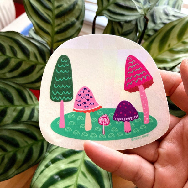 Handmade Mushroom Suncatcher by Missy Minzy