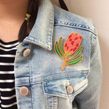 Protea Iron-on Embroidered Patch