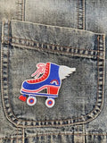 Retro Rollerskate Embroidered Patch