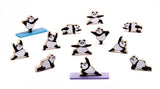 12 wooden panda pieces