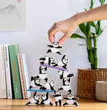 This game features wooden panda characters with panda pieces measuring 1 x 5 x 6cm