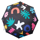 This umbrella includes a wrist strap for added convenience and
comes with matching cover.