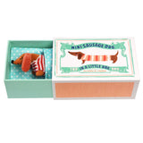 Mini Dachshund Plush in a Beautifully Illustrated Gift Box