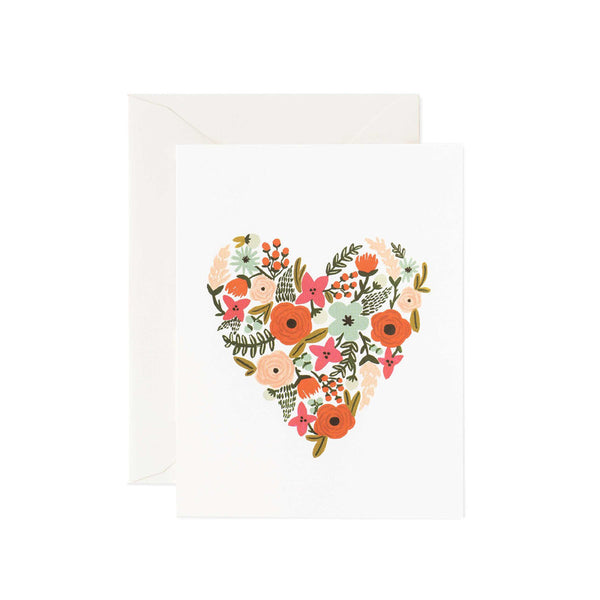 Floral Heart Greeting Card by Rifle Paper Co