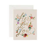 Here for You Greeting Card by Rifle Paper Co