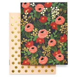 These notebooks feature gold foil accents, saddle stitching and 32 unlined pages.