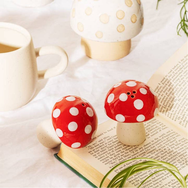 Mushroom Salt and Pepper Shakers by Sass and Belle