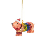 Dachshund Shaped Christmas Bauble
