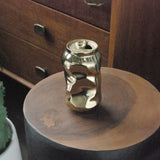 Gold Crushed Can Sculptural Vase by White Moose