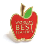 World's Best Teacher Enamel Pin by The Penny Paper Co