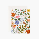 Cream Strawberry Fields Greeting Card